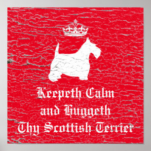 Poster Keepeth Calm Scottish Terrier Personalize