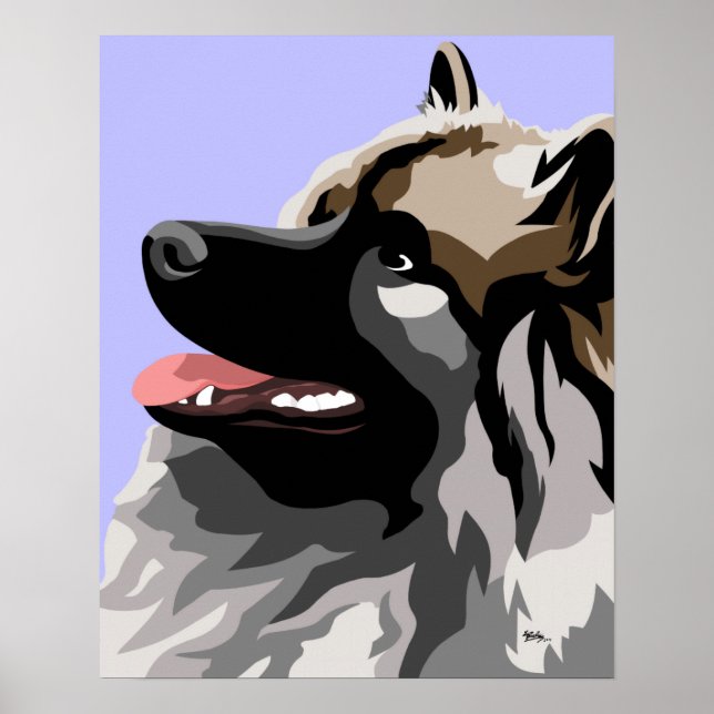 Poster Keeshond Art (Frente)