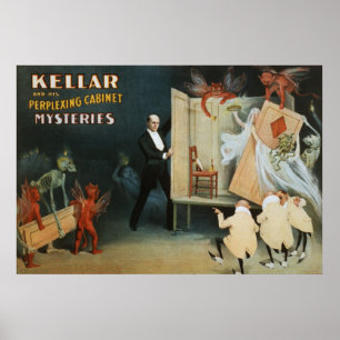 Poster Kellar e seus mistérios perplexos do armário
