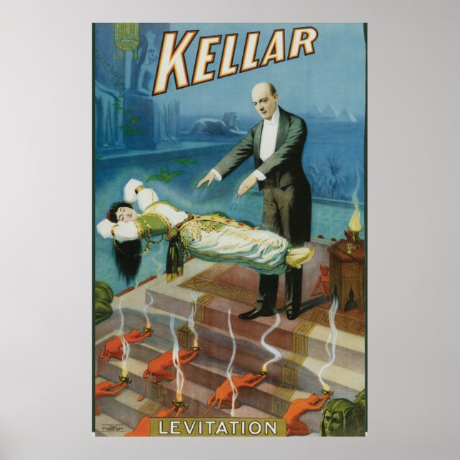Pôster Kellar Levitation Vintage Advertisement (Frente)