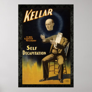 Poster Kellar posições do vintage 36 x 24 da reedição