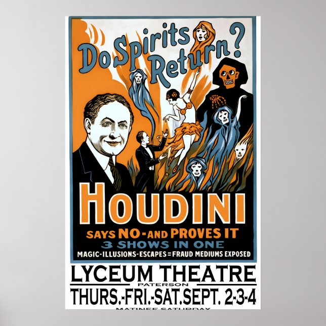 Poster Kellars Latest Mystery Self Decapitation 1890s (Frente)