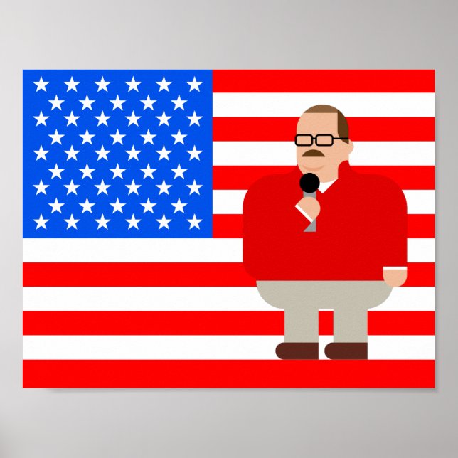 Pôster Ken Bone Poster: Bandeira Americana (Frente)