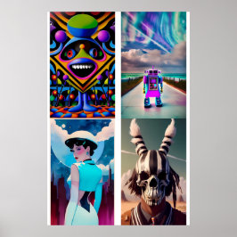 Poster Ken Gage 4-in-1 Pop Art Series A