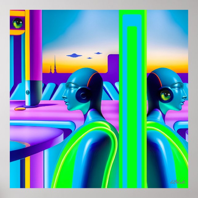 Poster Ken Gage Future Spectrum Sci-Fi (Frente)