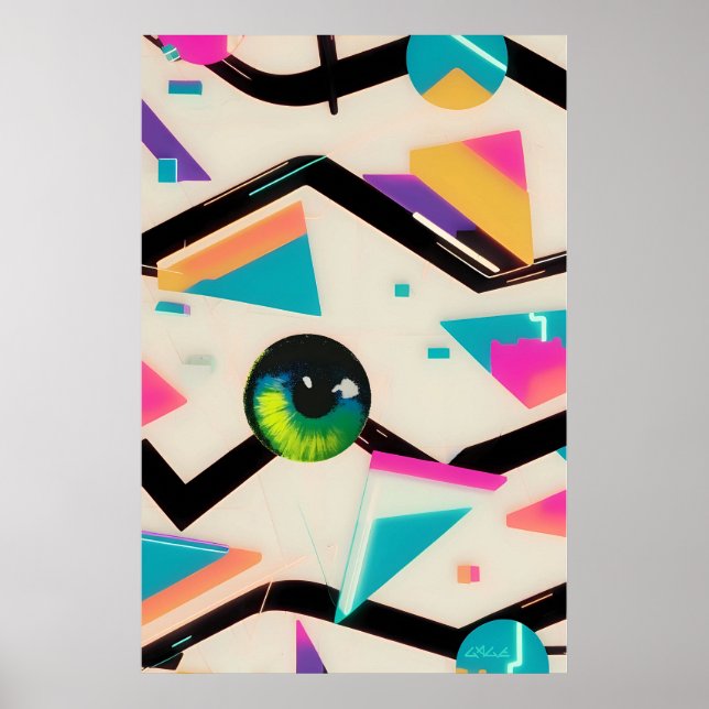 Poster Ken Gage Memphis Design Group Popsicle Eyeball (Frente)