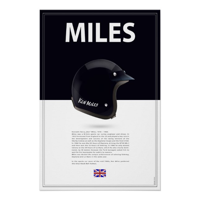 Pôster Ken Miles Helmet (Frente)