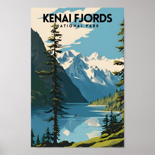 Poster Kenai Fjords National Park Viagem PS (Frente)