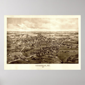 Pôster Kennebunk, Maine Bird's Eye View, 1895