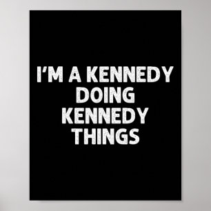 Poster Kennedy Gift Engraçado Sobrenome Família Árvore An