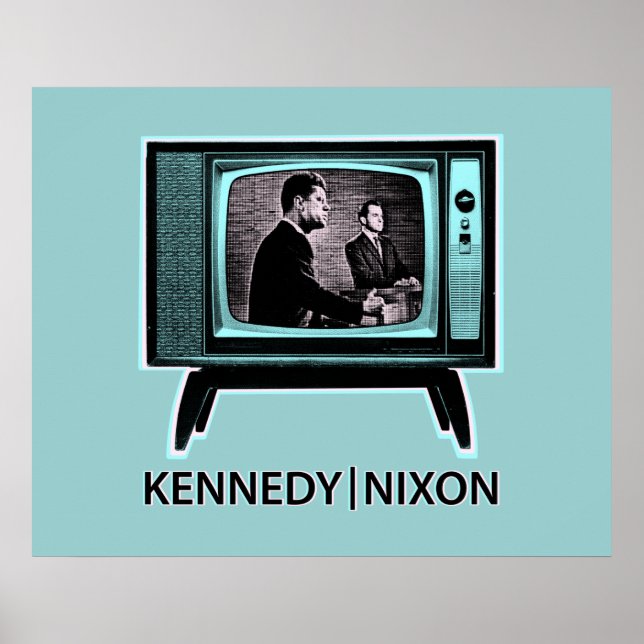 Pôster Kennedy Nixon 1960 TV Debate (Frente)