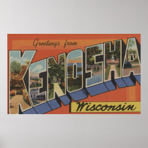 Pôster Kenosha, Wisconsin - grandes cenas da letra
