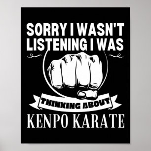 Poster Kenpo Karate, desculpe por não estar ouvindo o eng