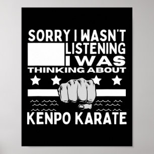 Poster Kenpo Karate, desculpe por não estar ouvindo o eng