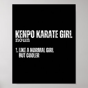 Poster Kenpo Karate Girl Definition Mulheres Engraçadas A