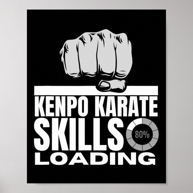 Poster Kenpo Karate Habilidades Carregando Engraçado Amer (Frente)