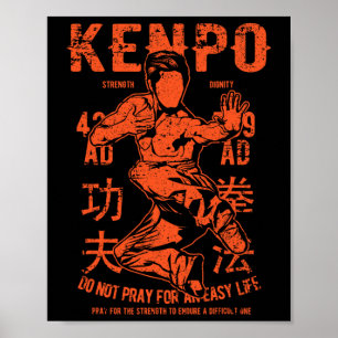 Poster Kenpo Karate Martiage Arts Vintage Estilo Retroati
