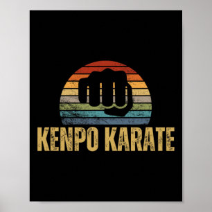 Poster Kenpo Karate Vintage Retro 70s Design Engraçado Am