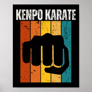 Poster Kenpo Karate Vintage Retro 70s Design Engraçado Am