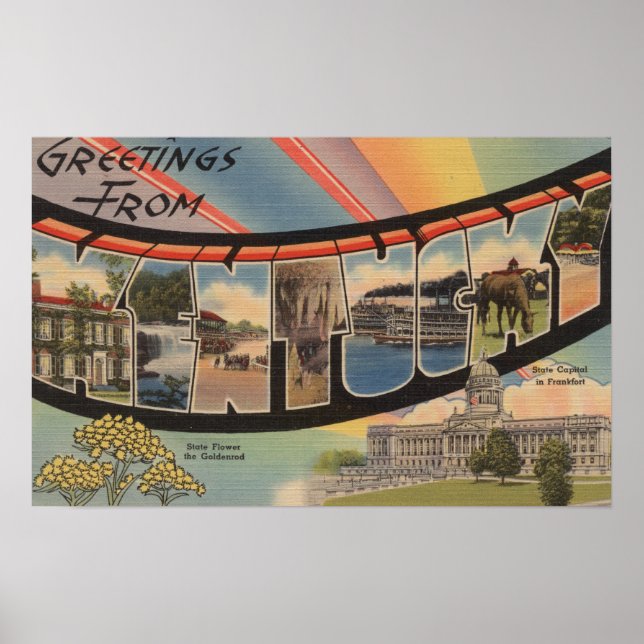 Pôster Kentucky (Capital do Estado/Flor) (Frente)