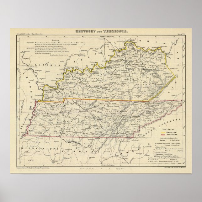 Pôster Kentucky e Tennessee (Frente)