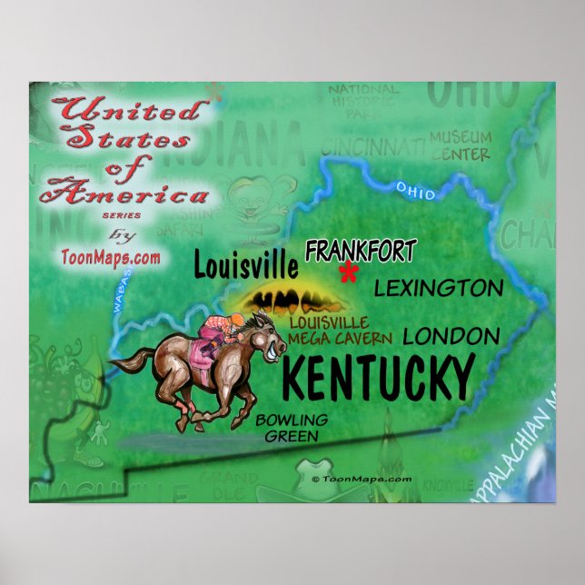 Pôster Kentucky EUA (Frente)