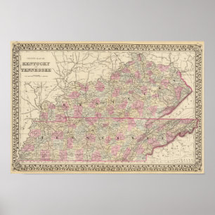 Pôster Kentucky, Tennessee 2