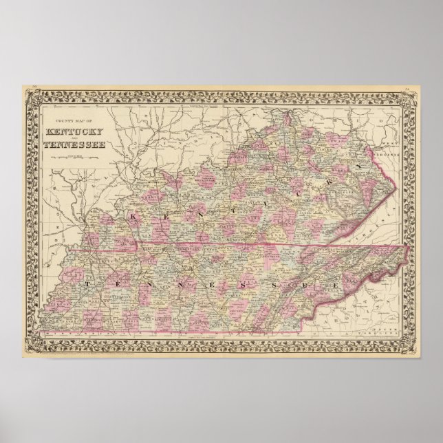 Pôster Kentucky, Tennessee 2 (Frente)