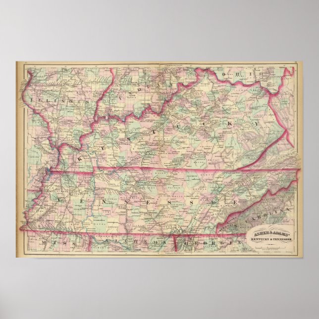 Pôster Kentucky, Tennessee 2 (Frente)