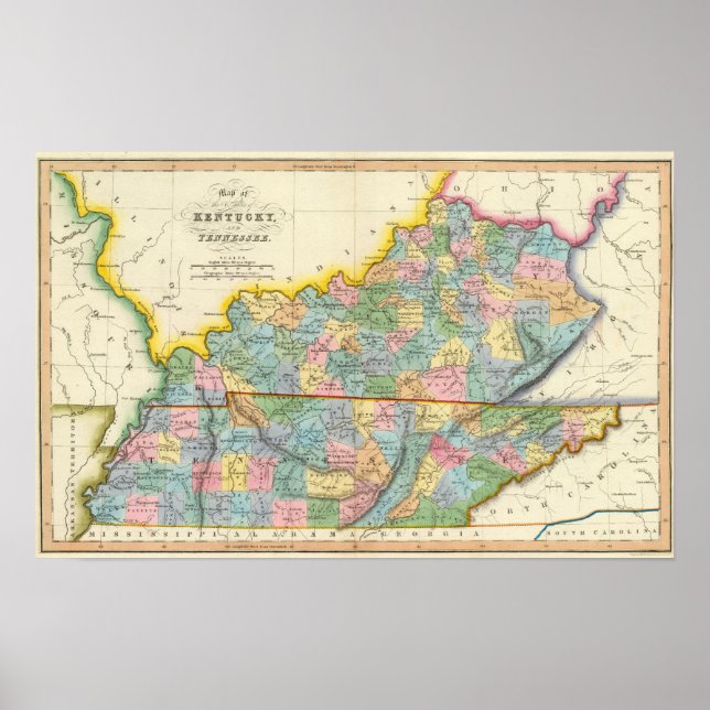 Pôster Kentucky, Tennessee 4 (Frente)