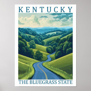 Poster Kentucky the Bluegrass State USA Viagem Place
