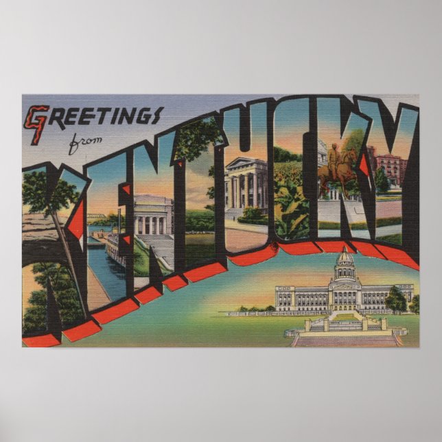 Pôster KentuckyLarge - Letra ScenesKentucky (Frente)