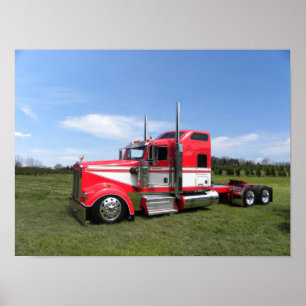 Pôster Kenworth W900L que mantem o baixo