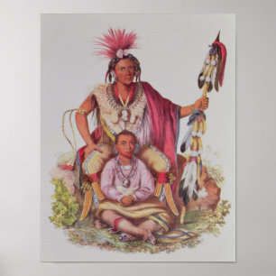 Poster Keokuk ou "Fox observador", chefe do Sauks