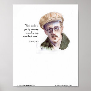 Poster Kerr/London James Joyce & Citação "Deus Falou"