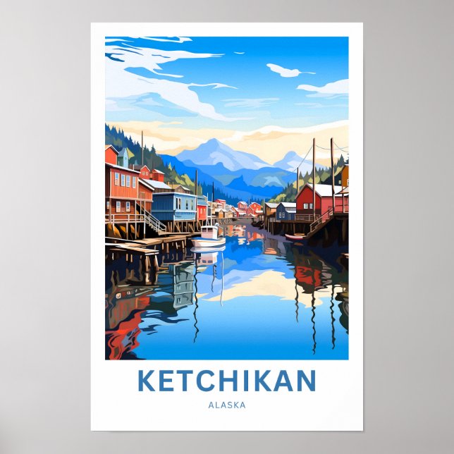 Poster Ketchikan Alaska Viagem (Frente)