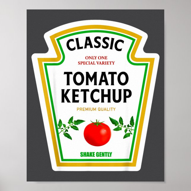 Poster Ketchup Halloween 2024 Costume Matching Mustard Co (Frente)