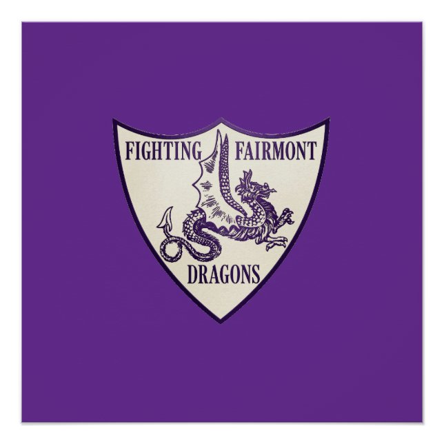 Pôster Kettering, Ohio Fighting Fairmont Dragons Logo (Frente)