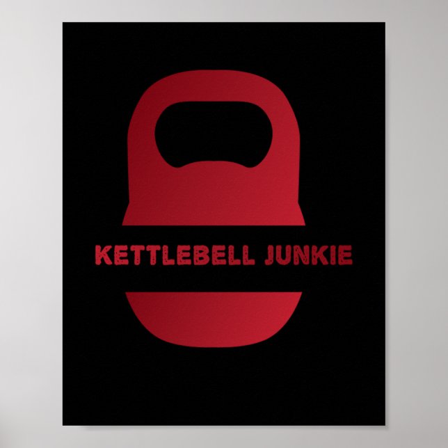 Poster Kettlebell Junkie Malhação Muscle Building Workout (Frente)