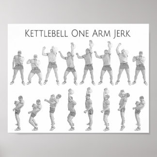 Pôster Kettlebell One Arm Jerk
