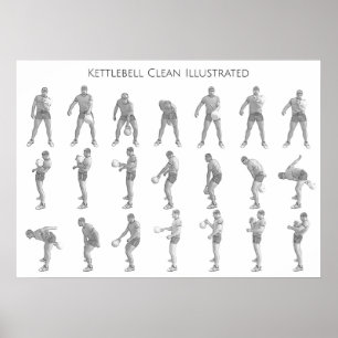 Pôster Kettlebell um braço limpo