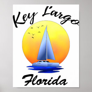 Poster Key Largo Florida Keys Navegando
