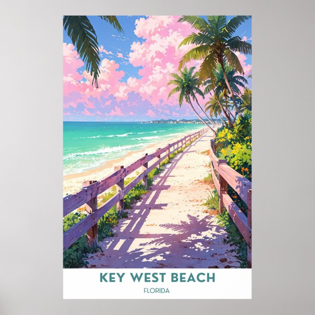 Poster Key West Beach, Florida (Frente)