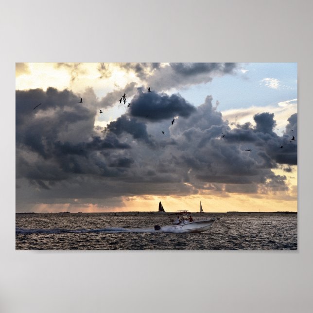 Poster Key West Fisheries Boat, Flórida (Frente)