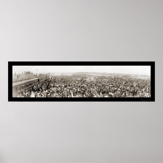 Poster Key West FL 1rua Train Photo 1912 (Frente)