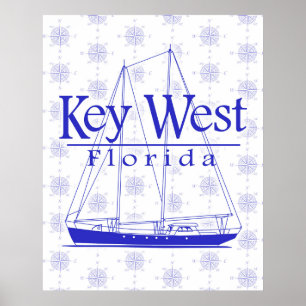 Poster Key West Florida - Navegação