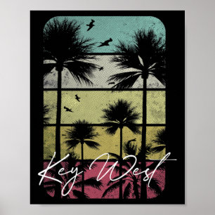 Poster Key West Flórida Retro Vintage Praia Surf Surfando