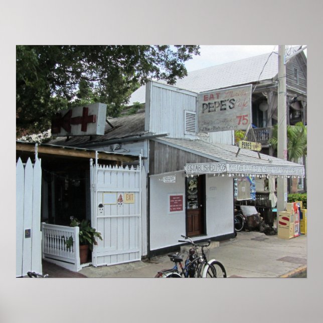 Pôster Key West Historic Pepe's Cafe (Frente)