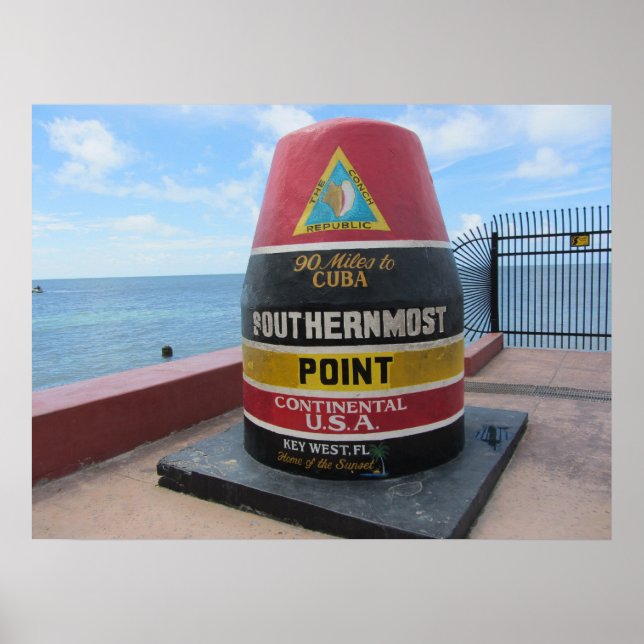 Pôster Key West Historic Southernpoint Buoy (Frente)
