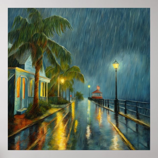 Poster Key West Rain - 3 - (Frente)